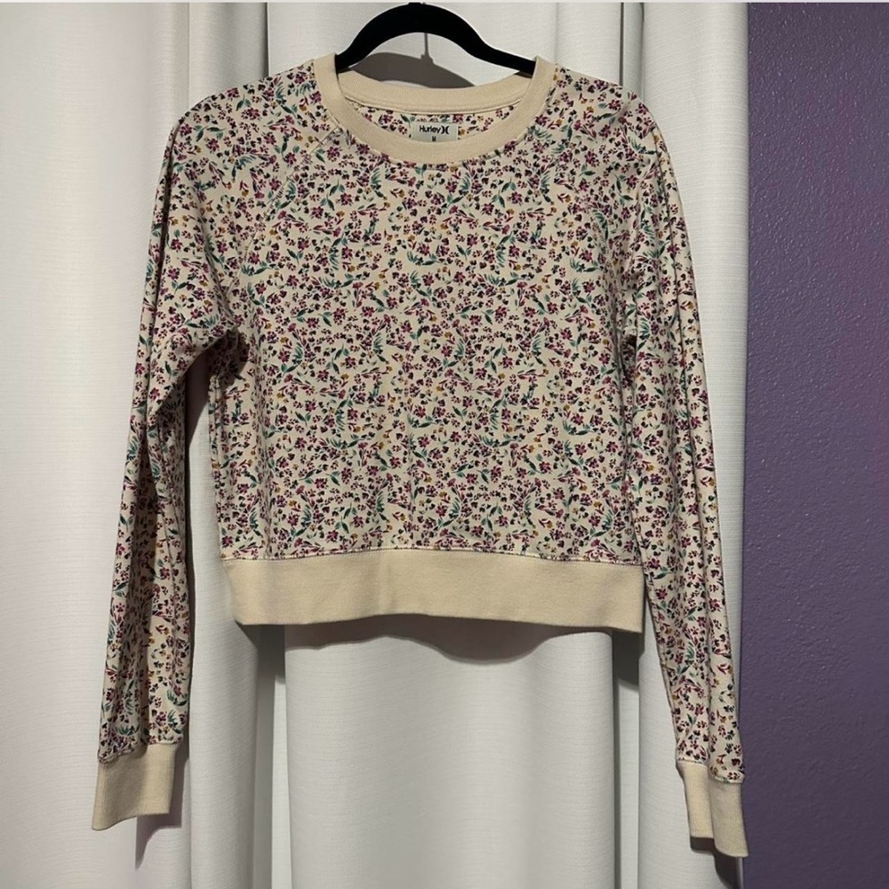 Hurley Juniors Shrunken Raglan Crewneck Sweatshirt Size M